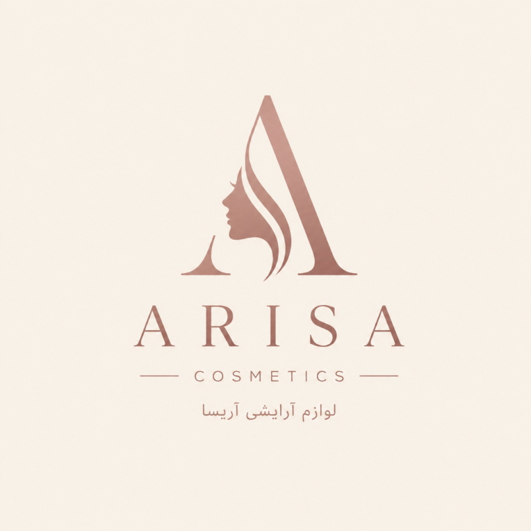 طراحی لوگو مینیمال برای لوازم آرایشی آریسا
