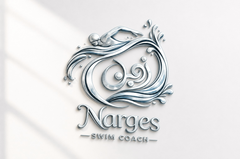 نمونه طراحی لوگو کلاس شنا Narges