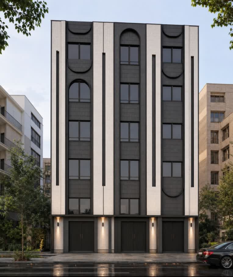 پروژه طراحی نمای ساختمان مسکونی