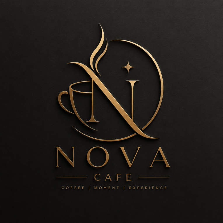 طراحی لوگوی اختصاصی NOVA CAFE✨