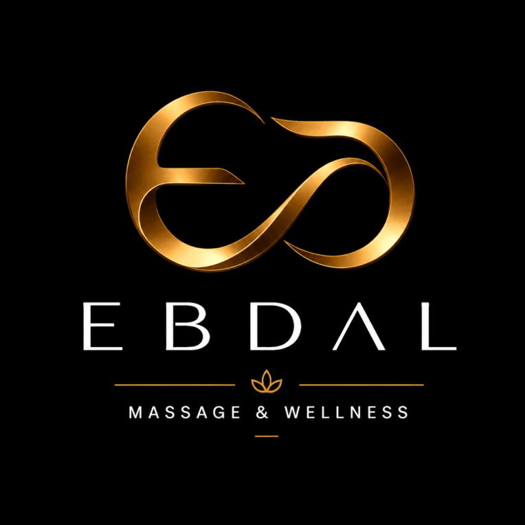 طراحی لوگوی ماساژ ابدال | EBDAL Massage & Wellness