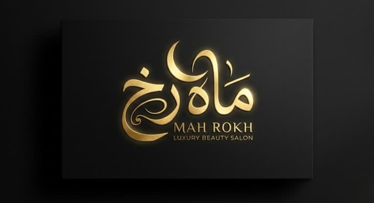 نمونه کار طراحی لوگو آرایشگاه ماه رخ