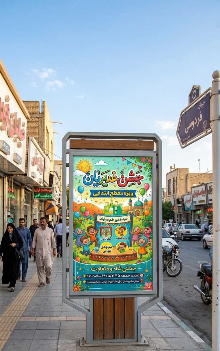 تراکت جشن غدیریان ویژه مقطع ابتدایی