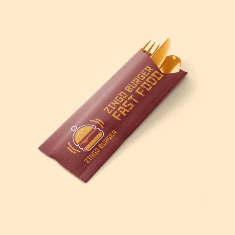 طراحی هویت بصری برند کامل زینگو برگر