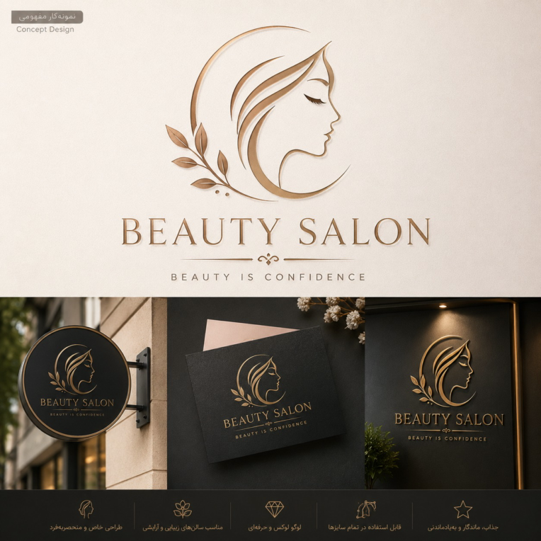 طراحی لوگوسالن زیبایی beauty salon