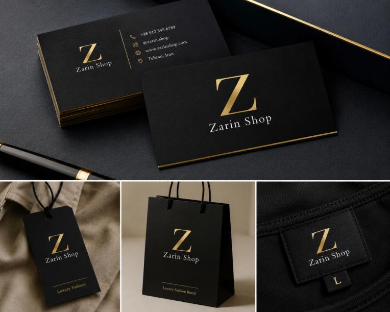نمونه کار فروشگاه لباس با نام zarin shop