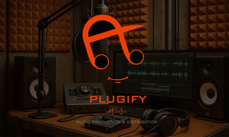 طراحی لوگو و آیکون اختصاصی برای پلتفرم موسیقی Plugify (پلاگیفای)