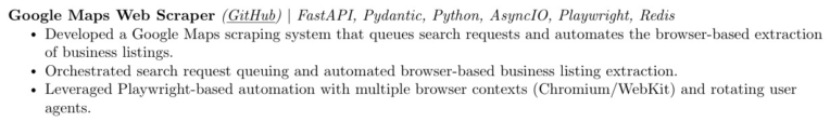 Google Maps Web Scraper Project