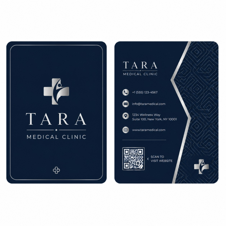 ​طراحی کارت ویزیت مدرن و لوکس (پزشکی/شرکتی)