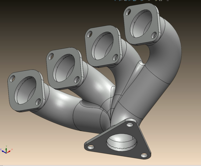 طراحی سه‌بعدی منیفولد هوای موتور با SolidWorks