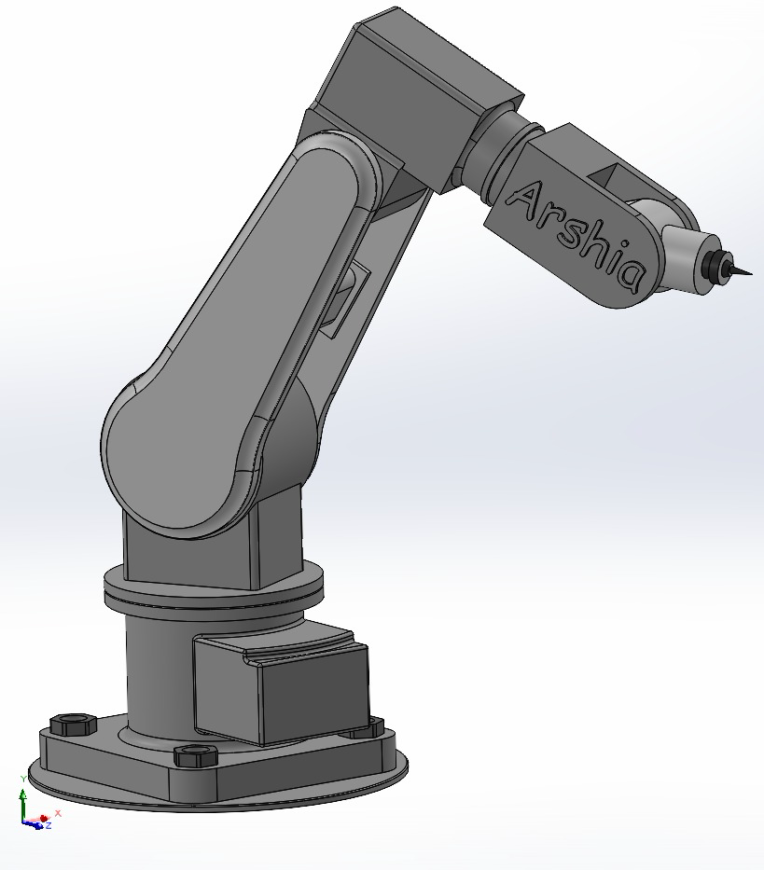 طراحی و مونتاژ بازوی رباتیک صنعتی با SolidWorks