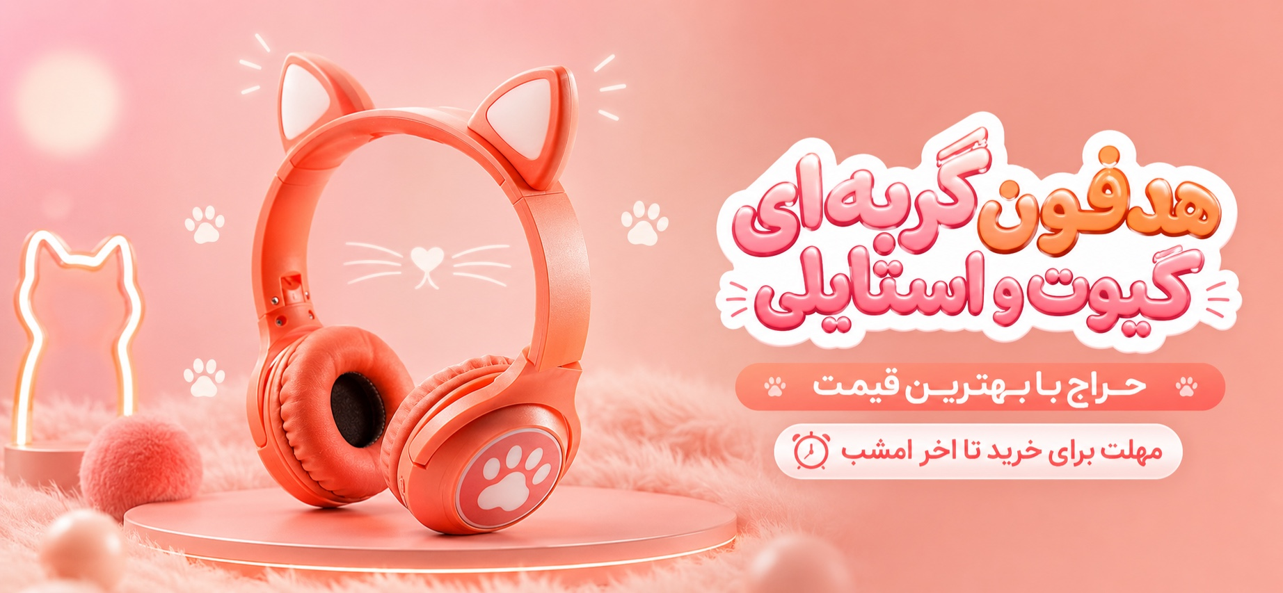 ساخت بنر برای یه مدل هدفون فانتزی