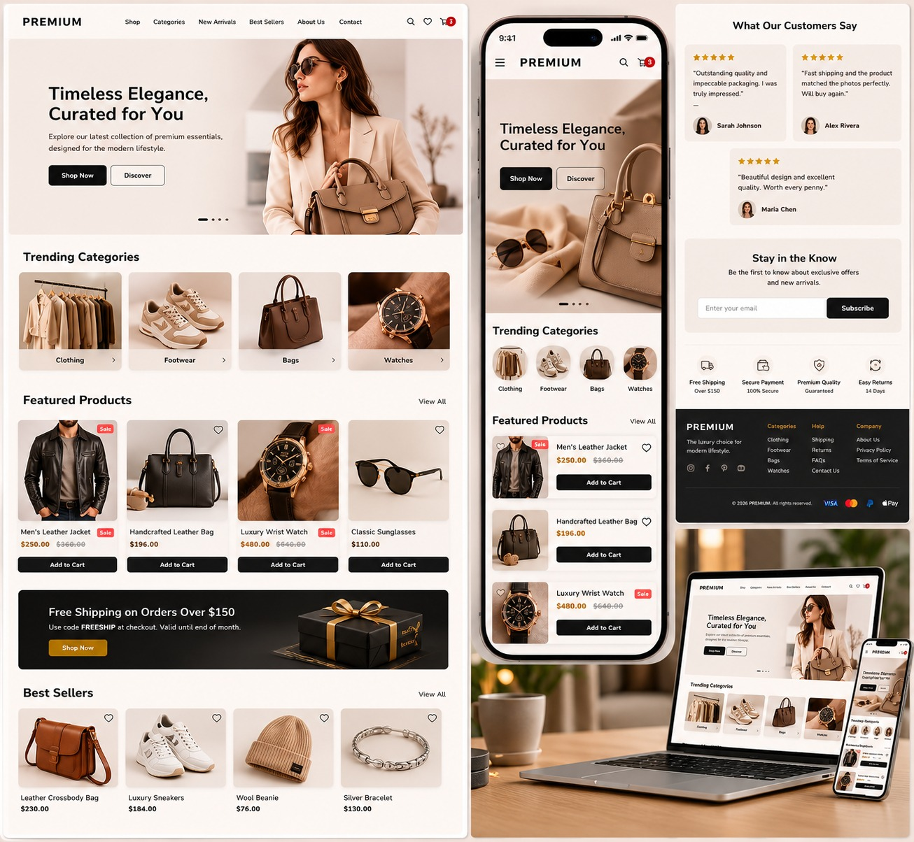 طراحی رابط کاربری UI/UX فروشگاه آنلاین Premium