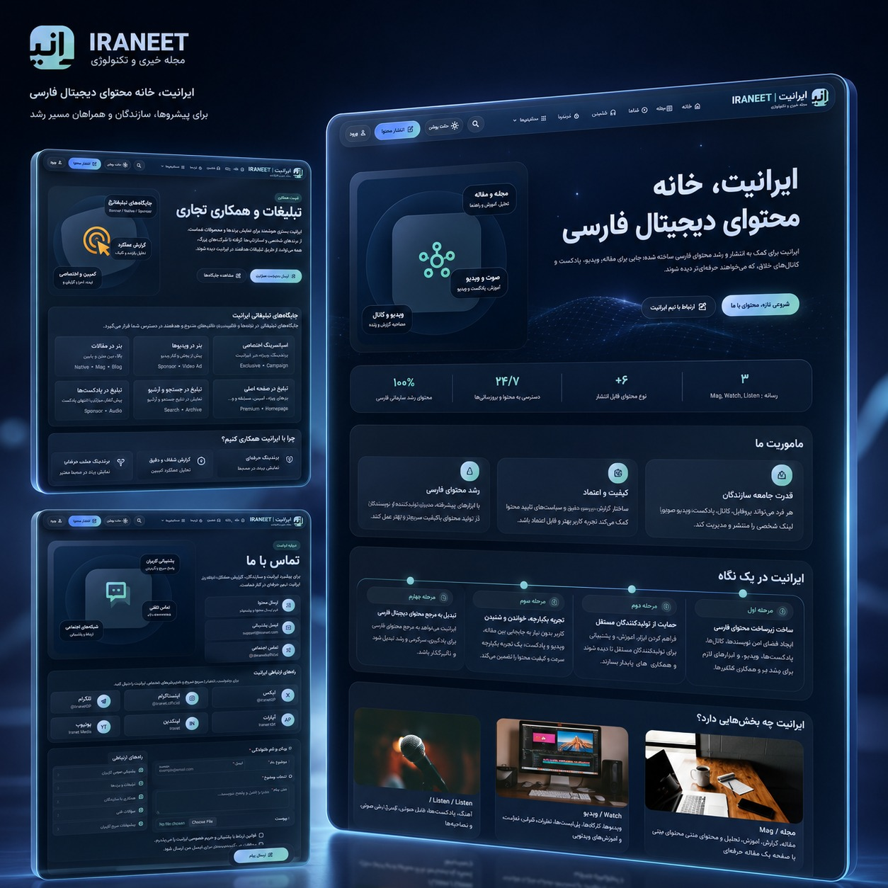 طراحی وبسایت مجله ایرانیت با قالب اختصاصی وردپرس