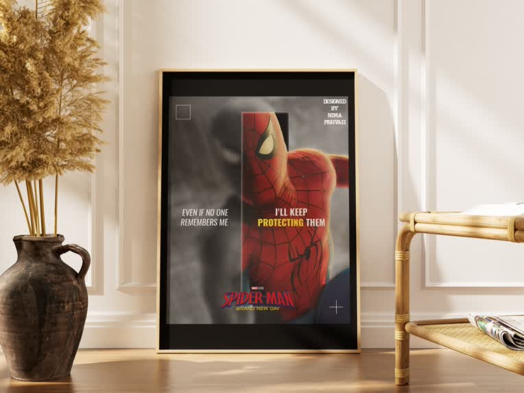 طراحی پوستر فن‌آرت Spiderman - Brand new day