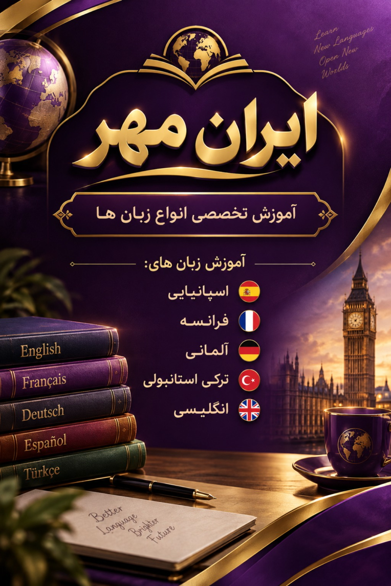 طراحی بنر تبلیغاتی برای آکادمی زبان ایران مهر