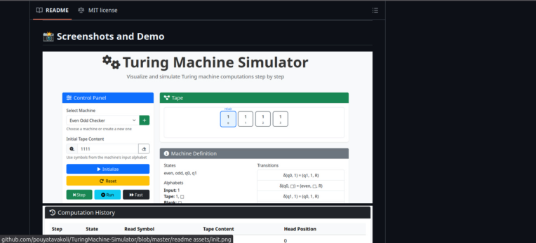 TuringMachine-Simulator | شبیه‌ساز تعاملی ماشین تورینگ