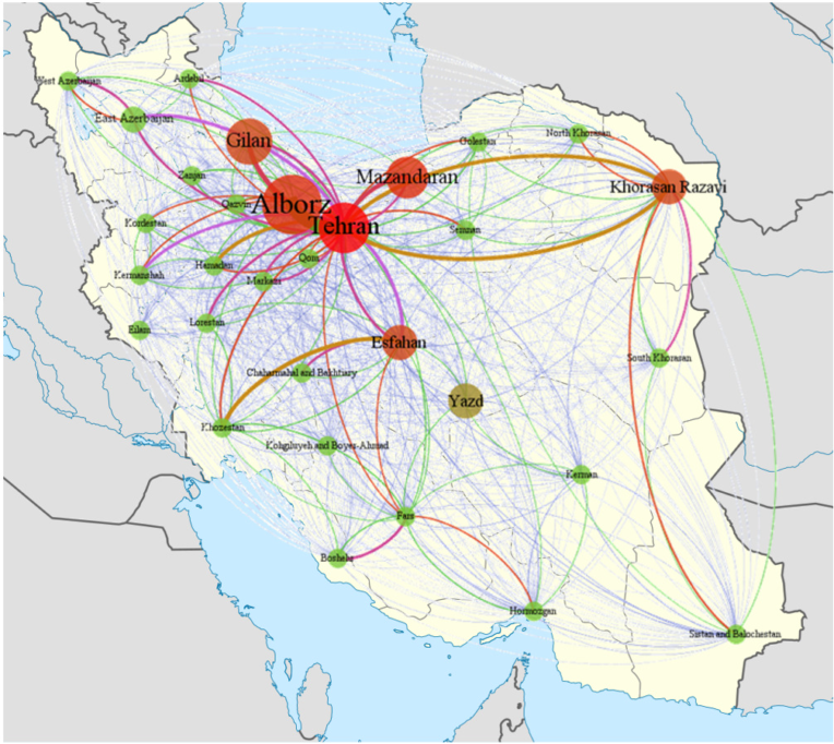 تحلیل فضایی مهاجرت بین استانی دو دهه گذشته در ایران