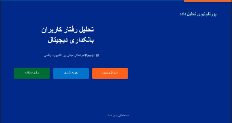 تحلیل رفتار و رضایت مشتریان بانکداری دیجیتال با Power BI