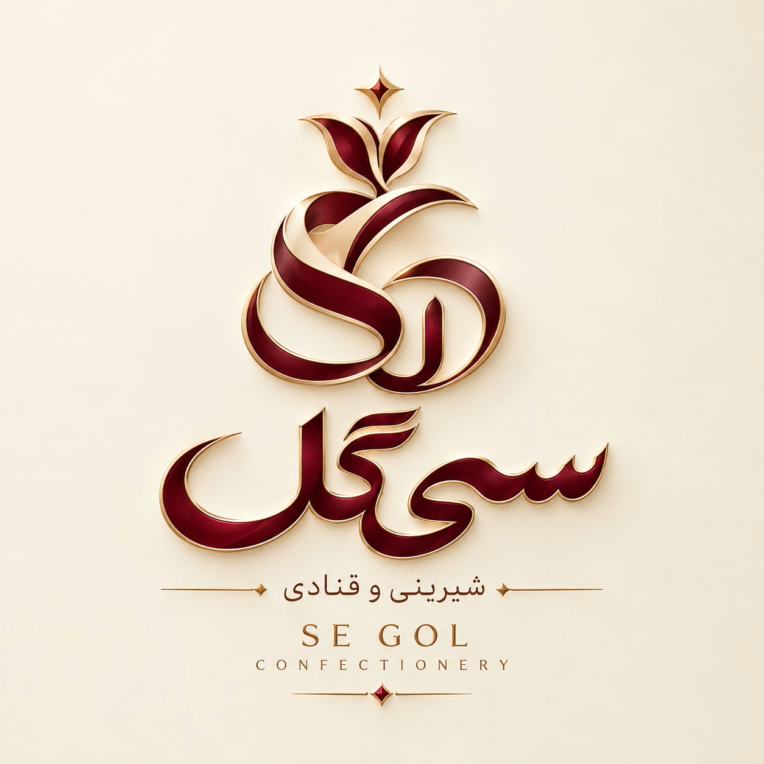 طراحی لوگو و هویت بصری لوکس قنادی سی‌گل (SE GOL)