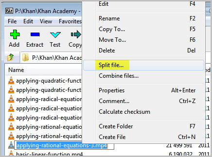 گام اول در برنامه7-zip برای ارسال فایل‌های حجیم