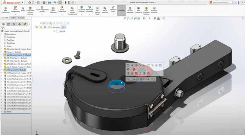 SolidWorks user interface