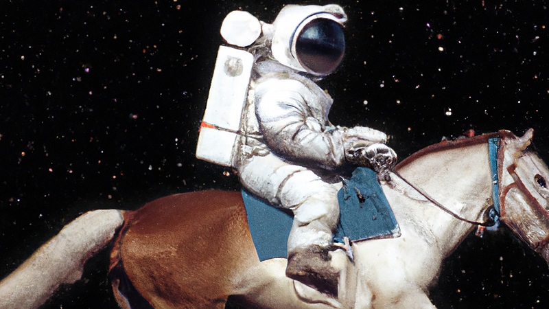 فضانورد اسب سوار