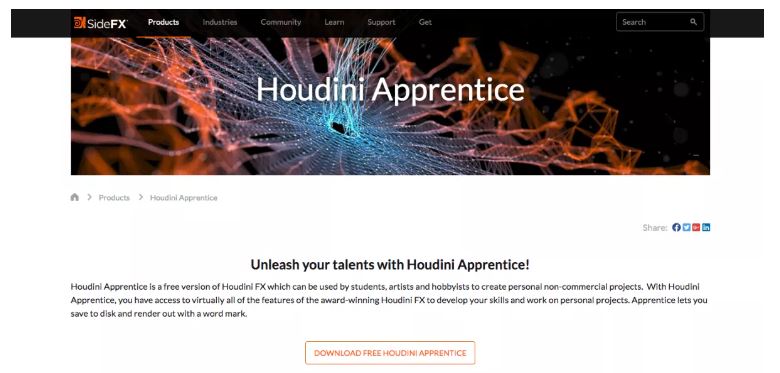 Houdini Apprentice یکی از بهترین نرم افزارهای طراحی 