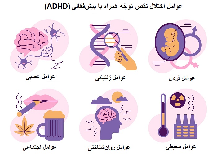 اینفوگرافی-عوامل-اختلال-نقص-توجه-همراه-با-بیش-فعالی-adhd