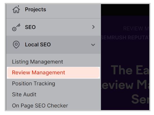 ابزار مدیریت نظرات  در Semrush