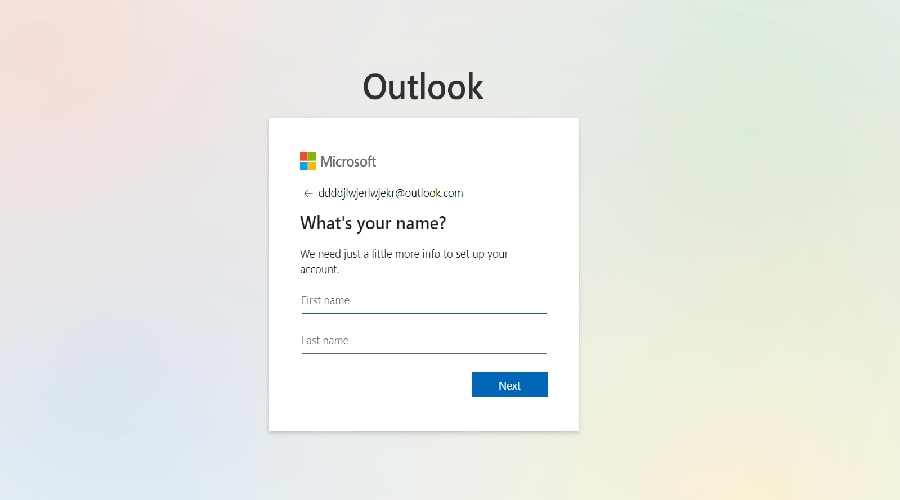 ساخت ایمیل outlook 4