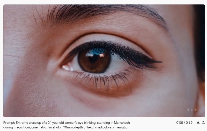 ساخت ویدئو حرکات چشم در سورا